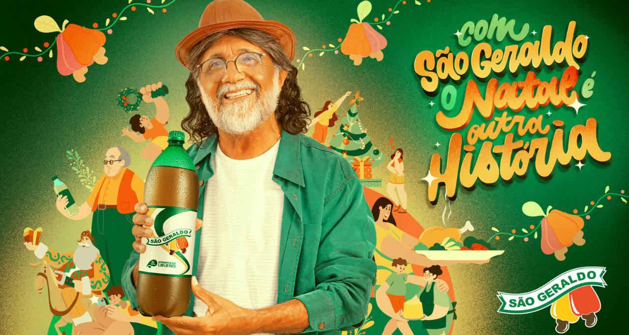 Cajuína São Geraldo lança campanha com Luiz Fidelis: “Com São Geraldo, o Natal é outra história